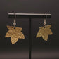 Goldie - Silver Prophecy Jewelry - fall earrings, fall inspired jewelry, hammered brass, maple leaf earrings, simple brass earrings - Dangle Earrings