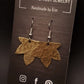 Goldie - Silver Prophecy Jewelry - fall earrings, fall inspired jewelry, hammered brass, maple leaf earrings, simple brass earrings - Dangle Earrings