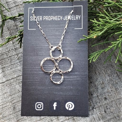 Isla - Silver Prophecy Jewelry - Hammered Silver, Handmade, Lightweight Jewelry, nature inspired necklace, necklace, Statement Necklace, Sterling Silver - Necklace