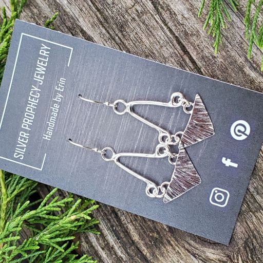 Annabelle - Silver Prophecy Jewelry - Dangle Earrings, Hammered Silver, Handmade, Lightweight Jewelry, Sterling Silver, Unique Earrings - Dangle Earrings