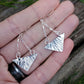 Mallory - Silver Prophecy Jewelry - Dangle Earrings, Hammered Silver, Handmade, Lightweight Jewelry, Sterling Silver, Triangle Earrings - Dangle Earrings
