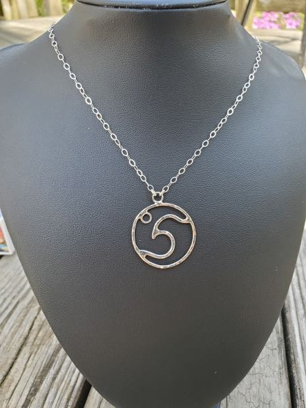 NC Region Coast Necklace - Silver Prophecy Jewelry - beach scene, Coast necklace, Hammered Silver, Handmade, Lightweight Jewelry, Sterling Silver - Necklace