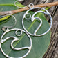 NC Region Coastal Hoops - Silver Prophecy Jewelry - Beach Jewelry, Dangle Earrings, Hammered Silver, Handmade, Lightweight Jewelry, North Carolina, Sterling Silver, Wave scene - Dangle Earrings