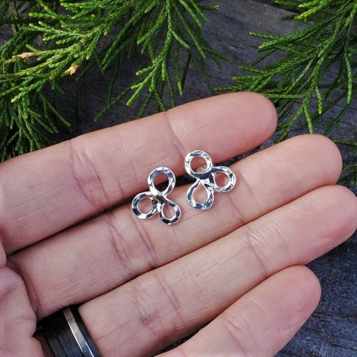 Trixie - Silver Prophecy Jewelry - Hammered Silver, Handmade, Lightweight Jewelry, Post Earrings, Sterling Silver, Unique studs - Post Earrings